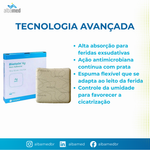 Curativo Biatain AG Não Adesivo 10x10cm Coloplast — Prata Antimicrobiana