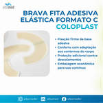 Fita Adesiva Elástica Brava Formato C Kit 20 Unidades Coloplast