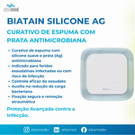 Curativo Biatain AG Silicone 10x10cm Coloplast — Prata e Silicone