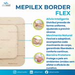 Curativo Mepilex Border Flex 10x10cm Mölnlycke — Silicone Safetac
