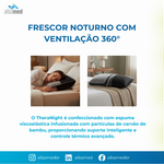Travesseiro TheraNight TM140 Theramart — Espuma Viscoelástica Carvão