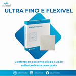 Curativo Biatain Alginato AG 15x15cm Coloplast — Prata Antimicrobiana