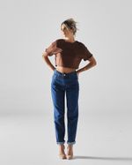 Calça Mom Basic Escura