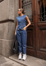 Calça Mom Basic Escura
