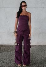 Calça Cargo Utility Uva