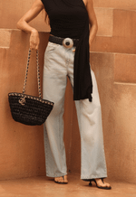 Calça Baggy Bastille Dirty Wash Claro