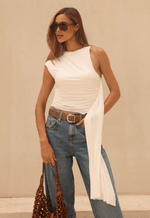Blusa Transpassada Flow Off White