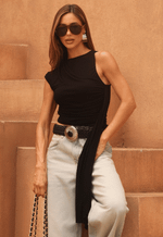 Blusa Transpassada Flow Preto