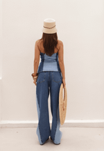Calça Barrel Duo Blue