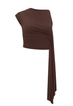 Blusa Transpassada Flow Marrom Coffee