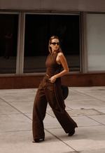 Blusa Transpassada Flow Marrom Coffee