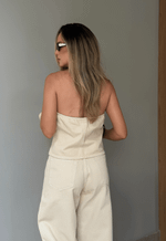 Blusa Frente única Soft Flow Aveia