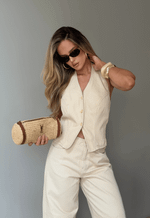 Blusa Frente única Soft Flow Aveia