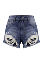 Short Alto Essentials Destroyed Escuro
