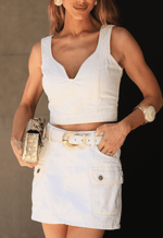 Top Curto Iconic Off White