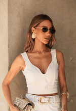 Top Curto Iconic Off White