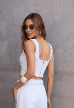 Top Curto Iconic Off White