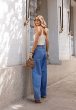 Calça Baggy Floral Line Médio