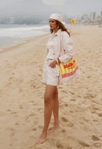 Short Mom Stripes Coast Rosa