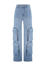 Calça Cargo Slim Médio