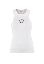 Regata Canelada Bordado Coastal Branco