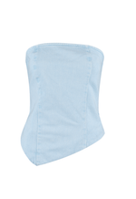 Top Barra Assimétrica Baby Blue