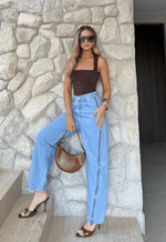 Calça Balloon Zip Claro