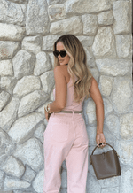 Calça Balloon Zip Rosê