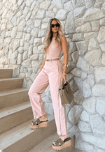 Calça Balloon Zip Rosê
