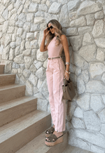 Calça Balloon Zip Rosê