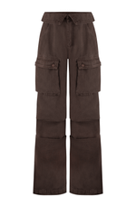 Calça Cargo Cós Virado Marrom Coffee