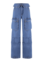 Calça Cargo Cós Virado Médio Nebulizado