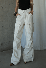 Calça Cargo Cós Virado Aveia