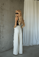 Calça Cargo Cós Virado Aveia