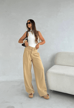 Calça Wide Leg Flow Desertico