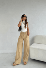 Calça Wide Leg Flow Desertico