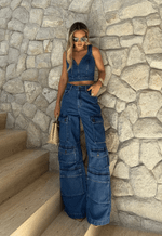Calça Cargo Iconic Médio Nebulizado