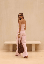Calça Cargo Utility Rosa Celeste