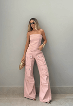Calça Cargo Utility Rosê
