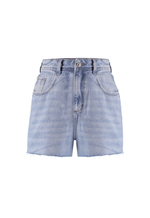 Short Mom Barra a fio Claro Marmorizado