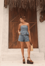 Short Mom Barra a Fio Dirty Wash