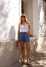 Short Baggy Floral Line Médio