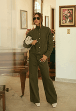 Calça Extra Wide Leg Palaise Edition Verde Coco