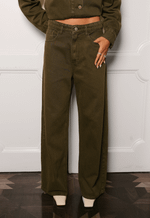 Calça Extra Wide Leg Palaise Edition Verde Coco