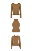Blusa Canelada Atelier Duo Caramelo