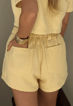 Short Cós Elástico Azzurra Amarelo
