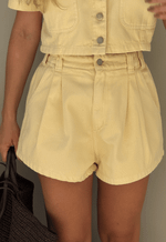 Short Cós Elástico Azzurra Amarelo