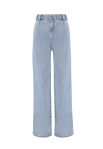 Calça Pantalona Cós Elastico Azzurra Claro Marmorizado