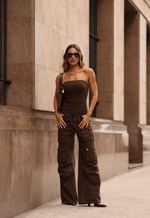Calça Cargo Utility Marrom