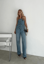 Calça Reta Essentials Dirty Wash